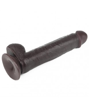 Dildo con Piel Retractil 9 Negro Dildo con Piel Retractil 9 Negro