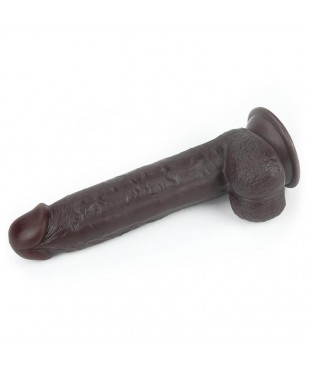 Dildo con Piel Retractil 9 Negro Dildo con Piel Retractil 9 Negro