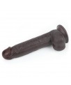 Dildo con Piel Retractil 9 Negro