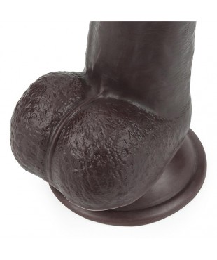 Dildo con Piel Retractil 9 Negro Dildo con Piel Retractil 9 Negro