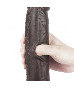 Dildo con Piel Retractil 9 Negro Dildo con Piel Retractil 9 Negro