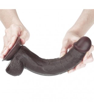 Dildo con Piel Retractil 9 Negro Dildo con Piel Retractil 9 Negro