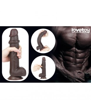 Dildo con Piel Retractil 9 Negro Dildo con Piel Retractil 9 Negro