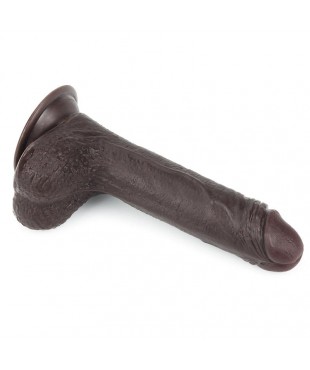 Dildo con Piel Retractil 7 Negro Dildo con Piel Retractil 7 Negro