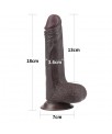 Dildo con Piel Retractil 7 Negro