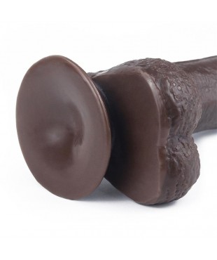 Dildo con Piel Retractil 7 Negro Dildo con Piel Retractil 7 Negro