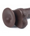 Dildo con Piel Retractil 7 Negro