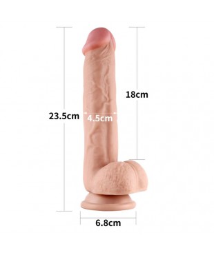 Dildo con Piel Retractil 9 Natural Dildo con Piel Retractil 9 Natural
