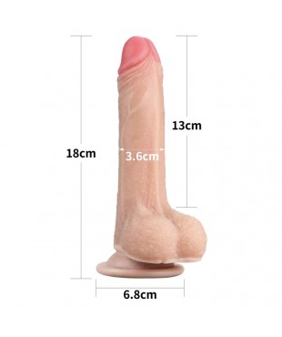 Dildo con Piel Retractil 7 Natural Dildo con Piel Retractil 7 Natural