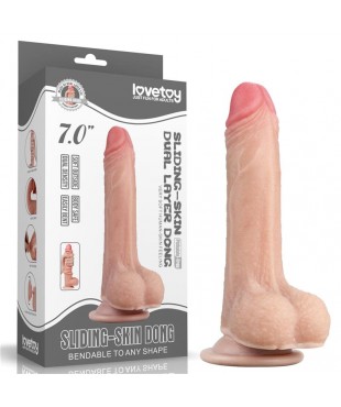 Dildo con Piel Retractil 7 Natural Dildo con Piel Retractil 7 Natural