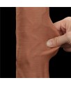 Dildo Dual Density Piel Deslizante Retractil 14