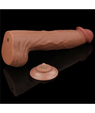 Dildo Dual Density Piel Deslizante Retractil 14