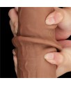 Dildo Dual Density Piel Deslizante Retractil 135