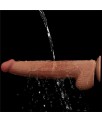 Dildo Dual Density Piel Deslizante Retractil 135