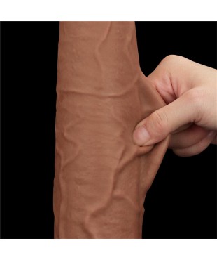 Dildo Dual Density Piel Deslizante Retractil 135 Dildo Dual Density Piel Deslizante Retractil 135