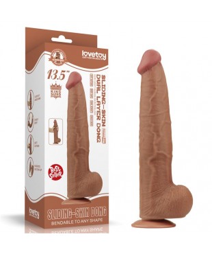 Dildo Dual Density Piel Deslizante Retractil 135 Dildo Dual Density Piel Deslizante Retractil 135