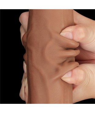 Dildo Dual Density Piel Desizante Retractil 115 Dildo Dual Density Piel Desizante Retractil 115