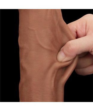 Dildo Dual Density Piel Desizante Retractil 115 Dildo Dual Density Piel Desizante Retractil 115