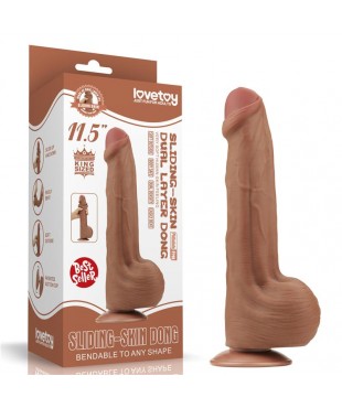 Dildo Dual Density Piel Desizante Retractil 115 Dildo Dual Density Piel Desizante Retractil 115