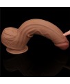 Dildo Dual Density Piel Deslizante Retractil 12