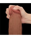 Dildo Dual Density Piel Deslizante Retractil 12