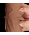 Dildo Dual Density Piel Deslizante Retractil 12
