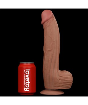 Dildo Dual Density Piel Deslizante Retractil 12