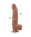 Dildo Dual Density Piel Deslizante Retractil 12