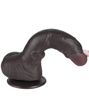 Dildo Dual Layer Piel Deslizante Retractil 75