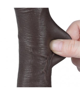 Dildo Dual Layer Piel Deslizante Retractil 75