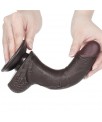 Dildo Dual Layer Piel Deslizante Retractil 75