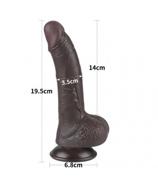 Dildo Dual Layer Piel Deslizante Retractil 75