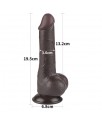 Dildo Dual Layer Piel Deslizante Retractil 75