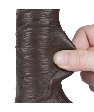 Dildo Dual Layer Piel Deslizante Retractil 75