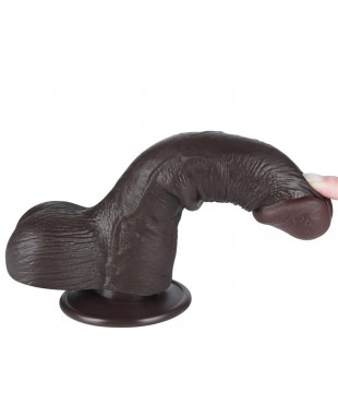 Dildo Dual Layer Piel Deslizante Retractil 75