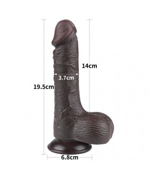 Dildo Dual Layer Piel Deslizante Retractil 75