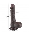 Dildo Dual Layer Piel Deslizante Retractil 75