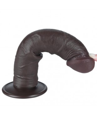 Dildo Dual Layer Piel Delizante Retractil 8