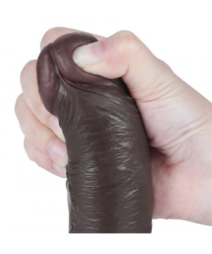 Dildo Dual Layer Piel Delizante Retractil 8