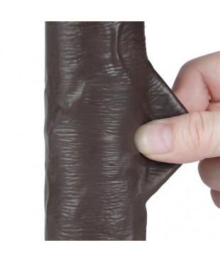 Dildo Dual Layer Piel Delizante Retractil 8