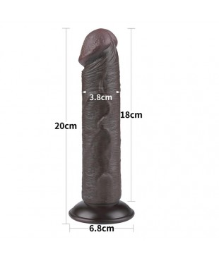 Dildo Dual Layer Piel Delizante Retractil 8
