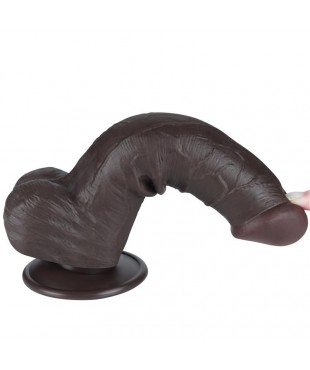 Dildo Dual Layer Piel Deslizante Retractil 8 Dildo Dual Layer Piel Deslizante Retractil 8