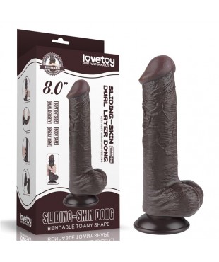 Dildo Dual Layer Piel Deslizante Retractil 8 Dildo Dual Layer Piel Deslizante Retractil 8