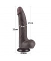 Dildo Dual Layer Piel Deslizante Retractil 85