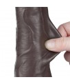 Dildo Dual Density Piel Deslizante Retractil 85