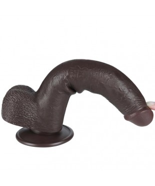 Dildo Dual Density Piel Deslizante Retractil 9 Dildo Dual Density Piel Deslizante Retractil 9