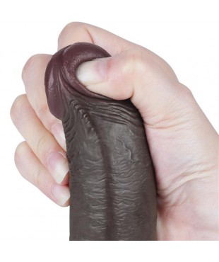 Dildo Dual Density Piel Deslizante Retractil 9 Dildo Dual Density Piel Deslizante Retractil 9