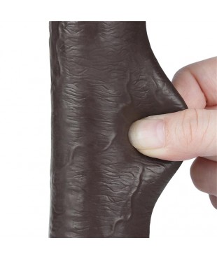 Dildo Dual Density Piel Deslizante Retractil 9 Dildo Dual Density Piel Deslizante Retractil 9