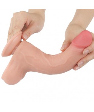 Dildo Dual Layer Piel Deslizante Retractil 85