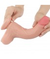 Dildo Dual Layer Piel Deslizante Retractil 85